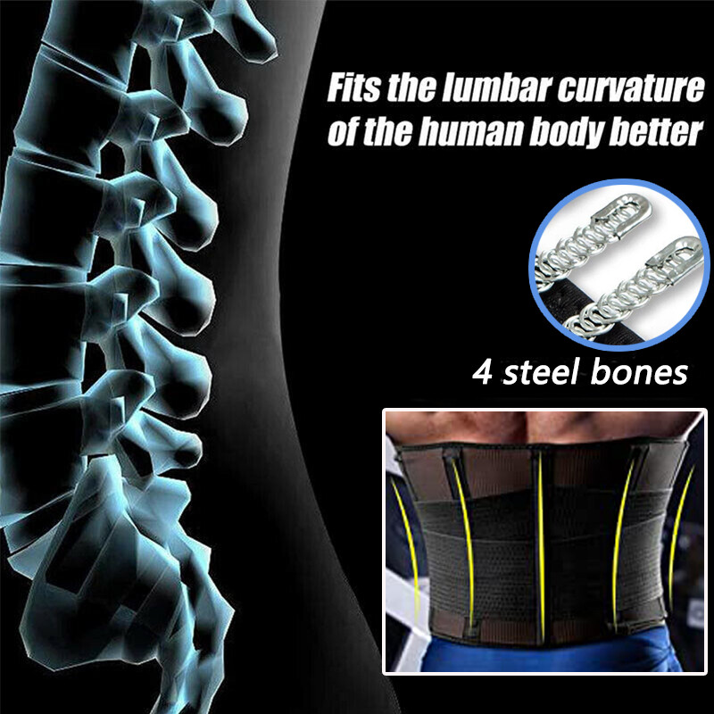 Back Support Lower Back Brace Pain Relief Lumbar Support Belt Sciatica Men/Women