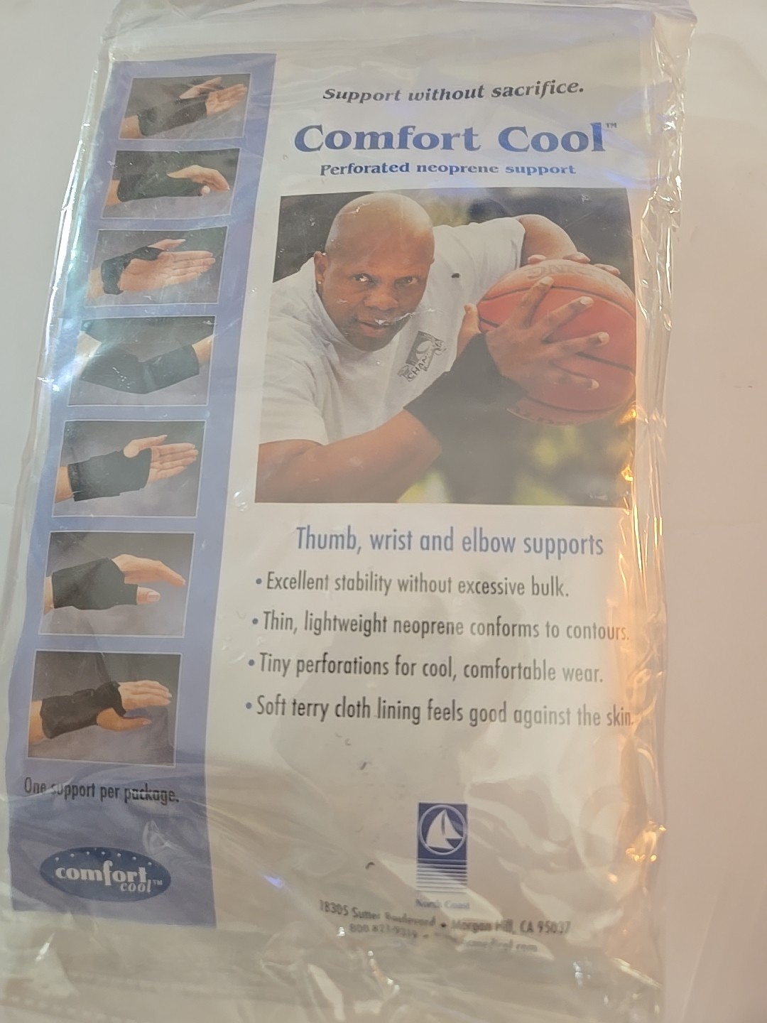 Comfort Cool D-Ring Left Wrist Splint Carpal Tunnel Fracture Support Sz Small