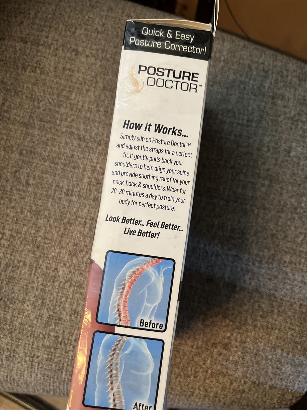 Ontel Posture Doctor Quick & Easy Posture Corrector – Black