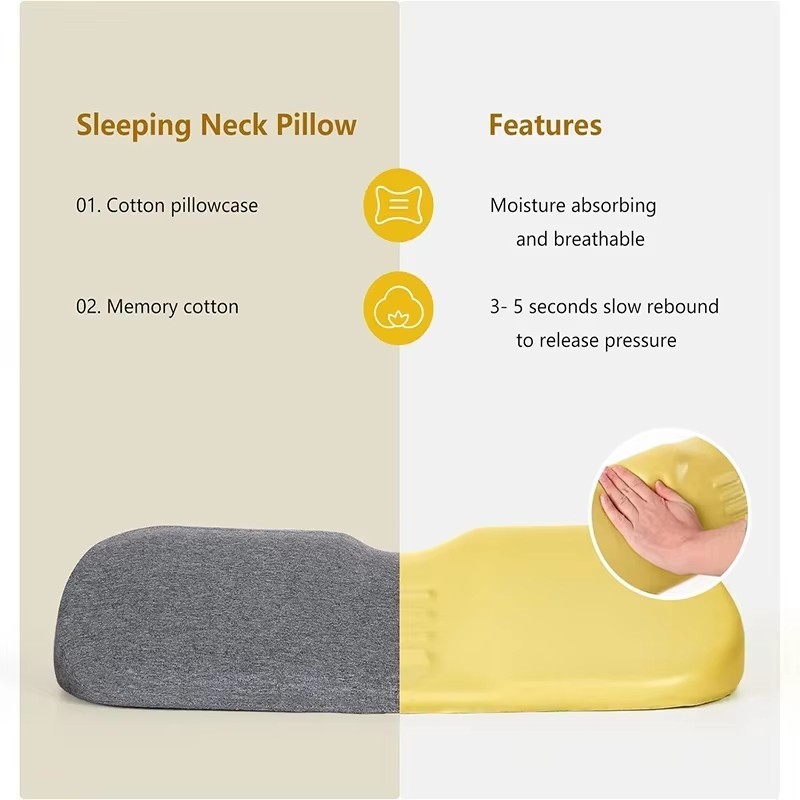 Memory Foam Contour Bed Pillow Neck Support Ergonomic Sleeping Pillow Soft