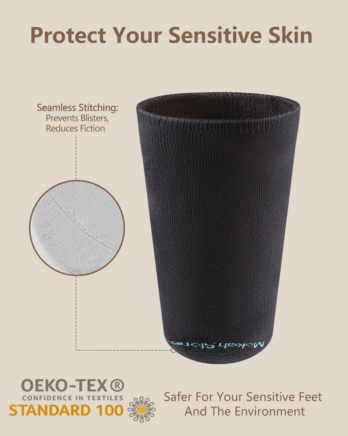 Mokah Stone Amputee Socks, Soft Elastic Cotton Prosthetic Stump Shrinkers Ext…