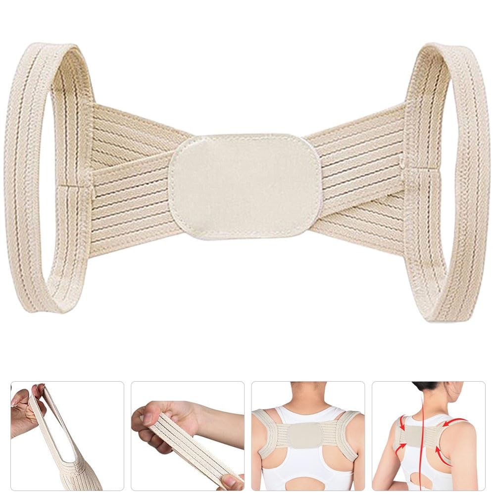 FRCOLOR Posture Corrector Back Brace Strap Lightweight Breathable L, As Shown
