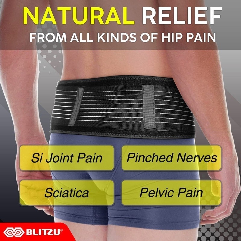 Sacroiliac SI Joint Belt Sciatica Pain Relief Lower Back Support Adjustable New