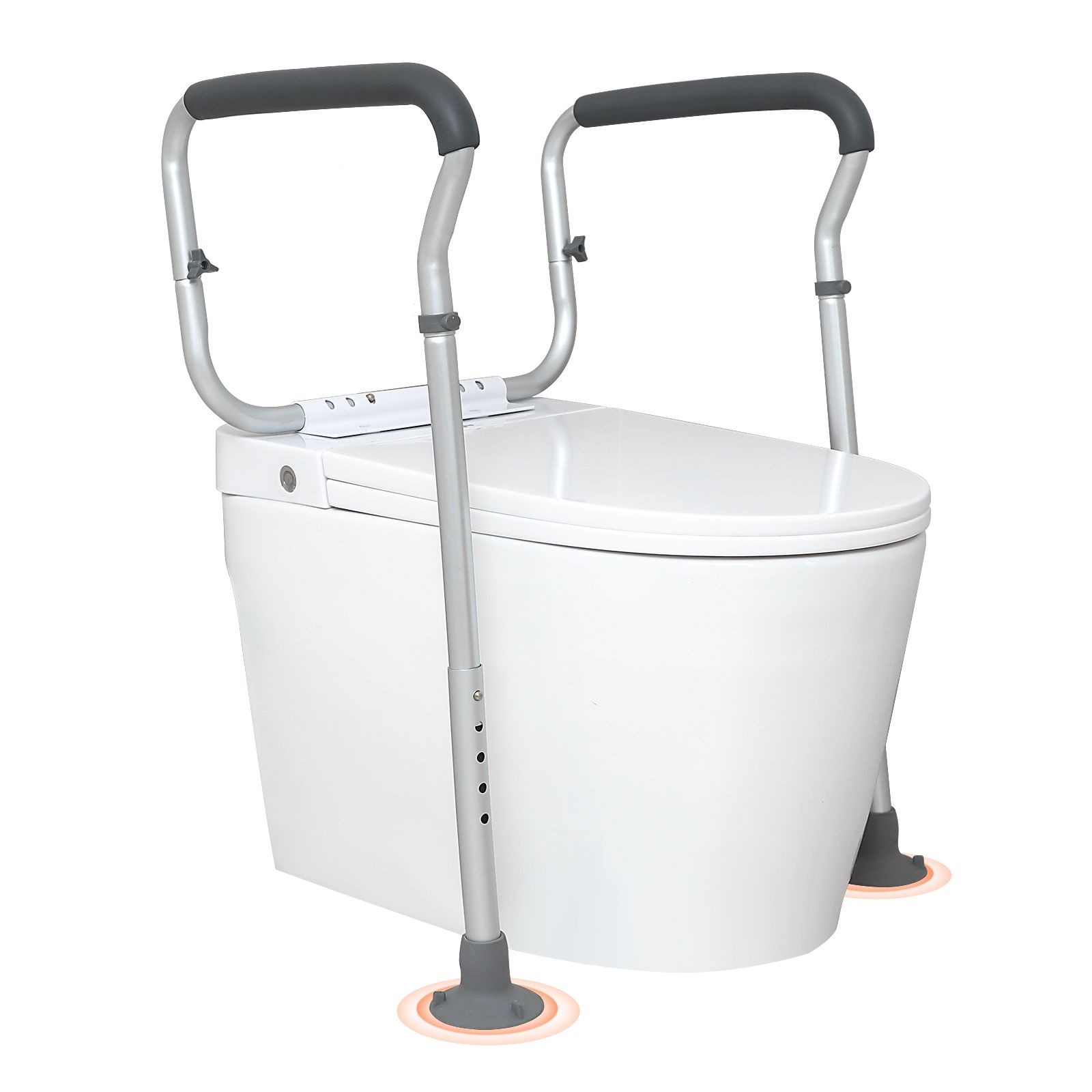 Toilet Safety Rail, Bathroom Toilet Seat Frame, Adjustable Width & Height Fit