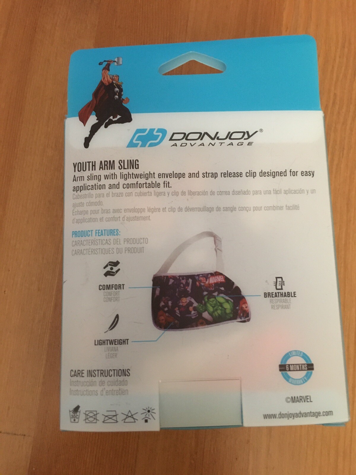 DonJoy Advantage Marvel Avengers Pediatric Adjustable Arm Sling – New