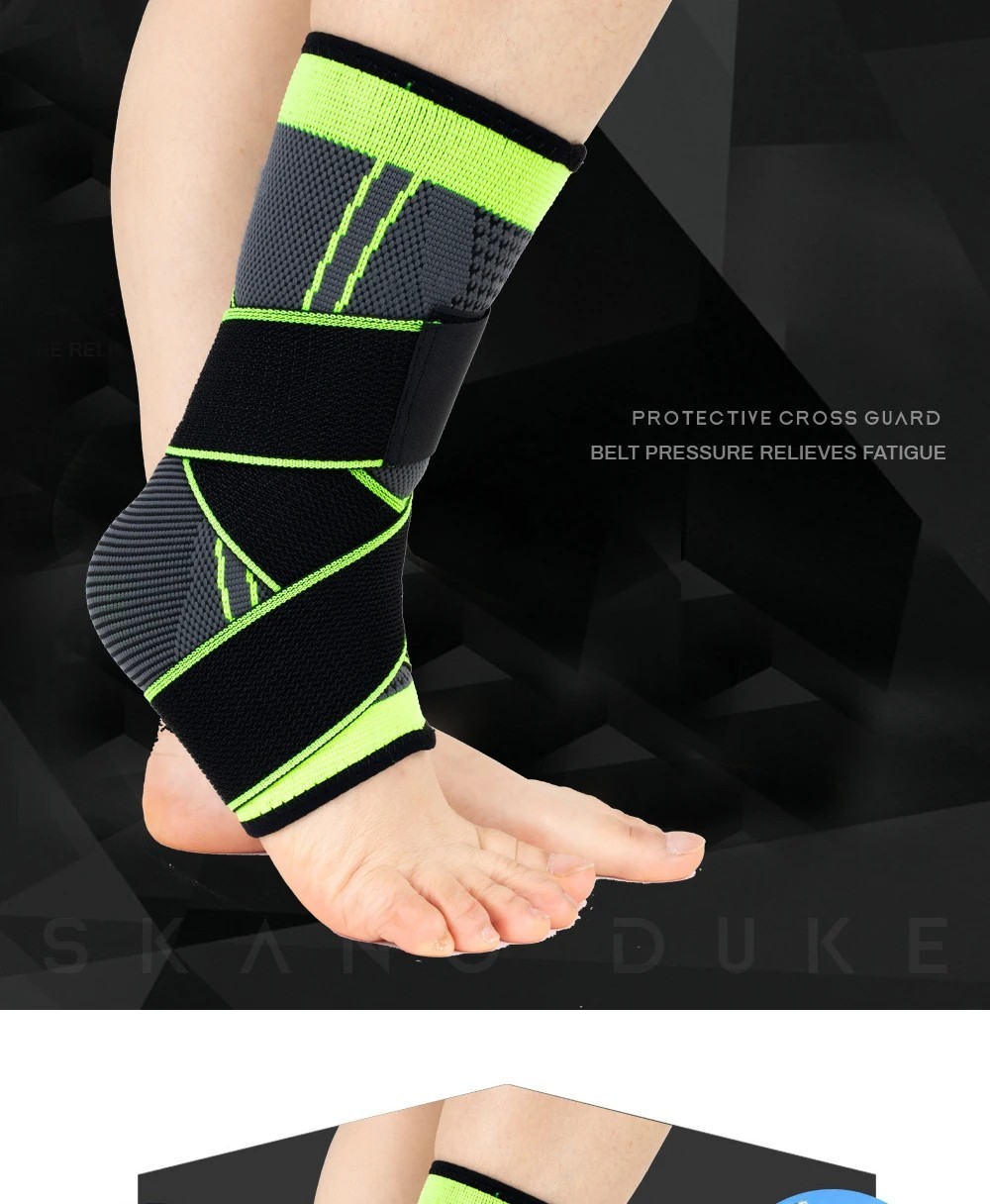 1pc Ankle Support Brace Compression Strap Adjustable Sports Wrap Running Hiking