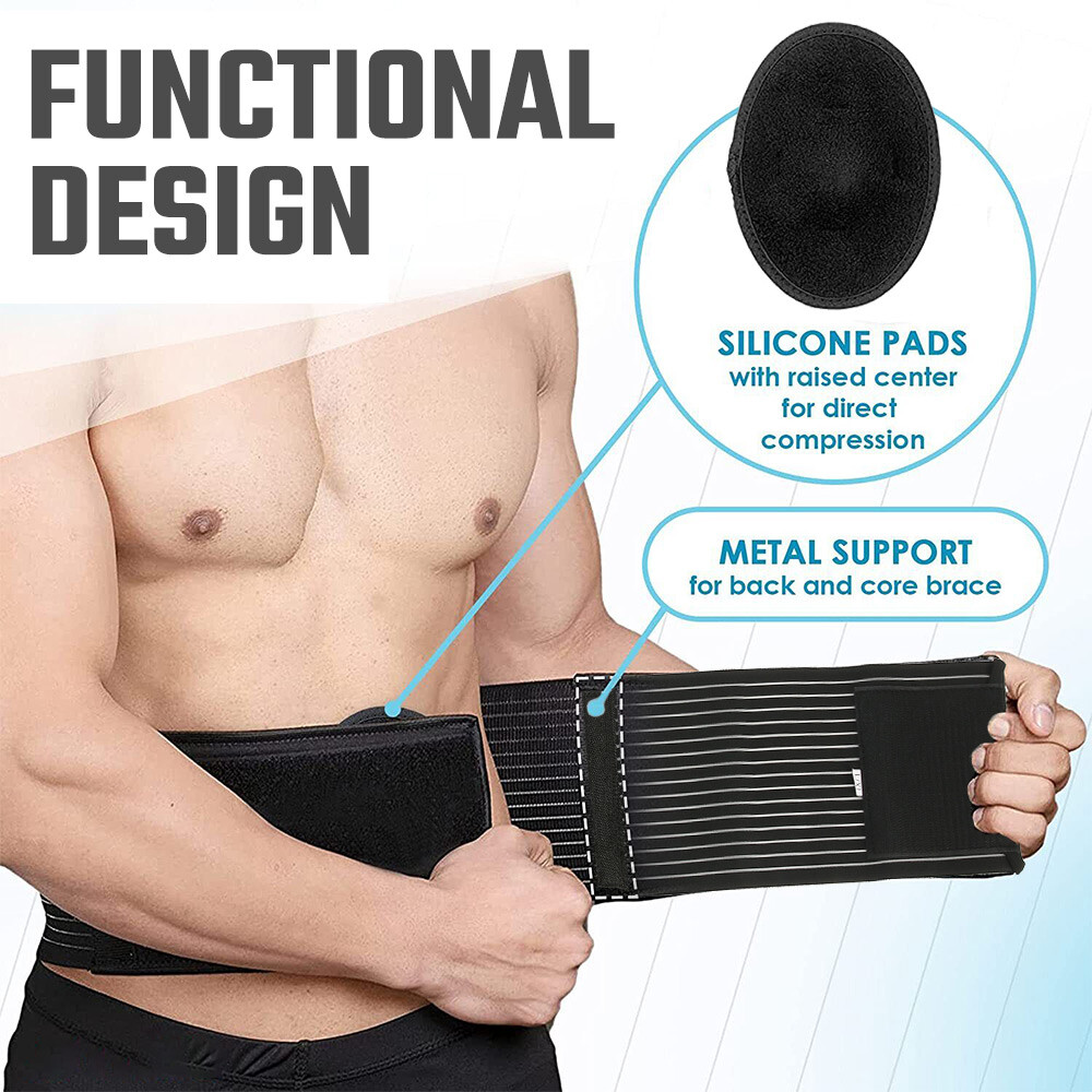 Umbilical Hernia Belt Abdominal Support Binder Brace Wrap with Compression Pad