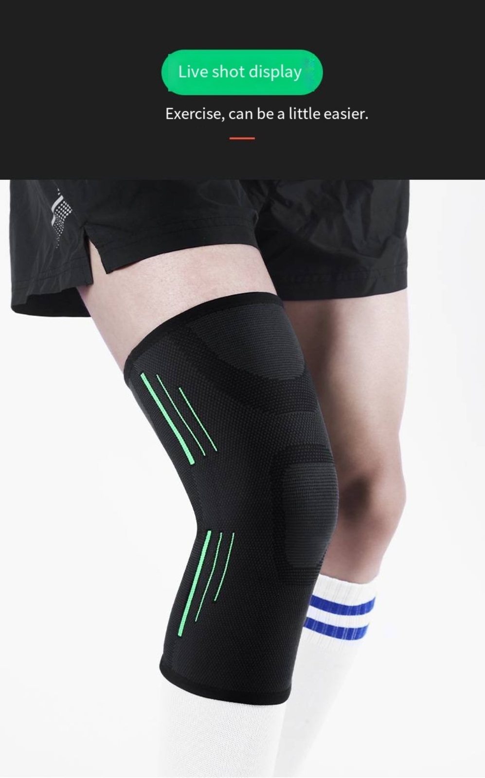 Outdoor Knitting Sports Knee Pads Fitness Running Bandage Compression Knee Pads