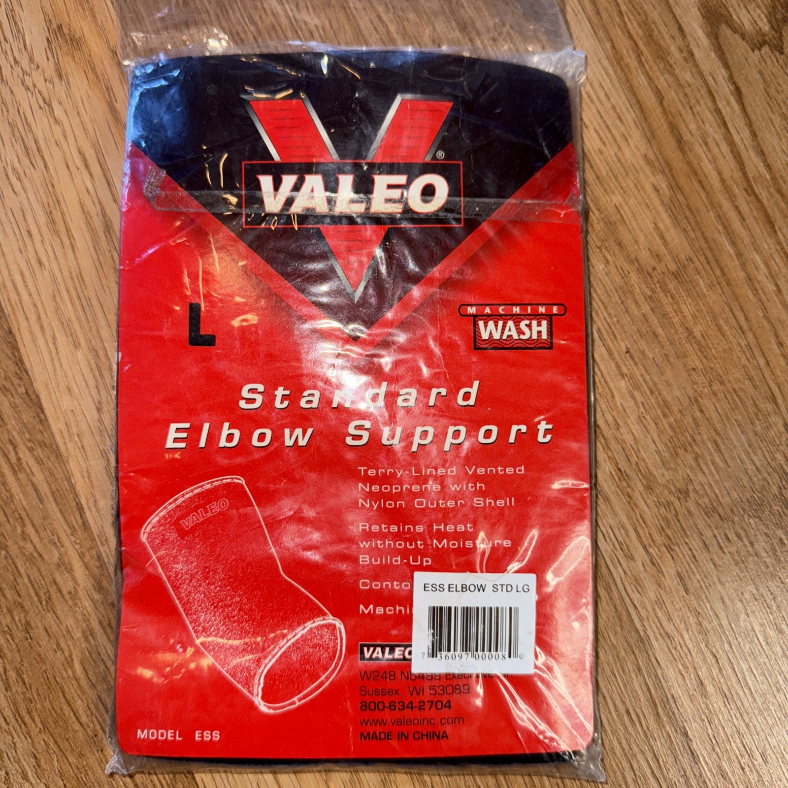 VALEO Standard Elbow Support L Size Black