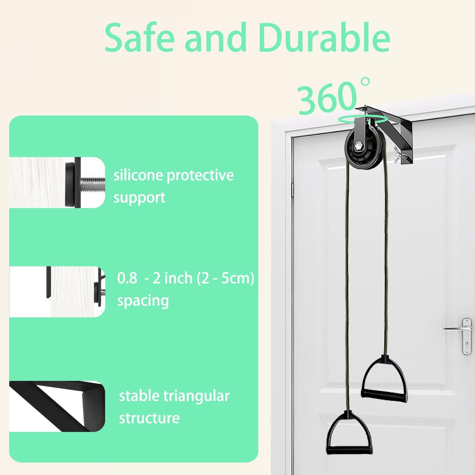 Adjustable Shoulder Pulley for Physical Therapy – Over Door Exercise Tool, Silen