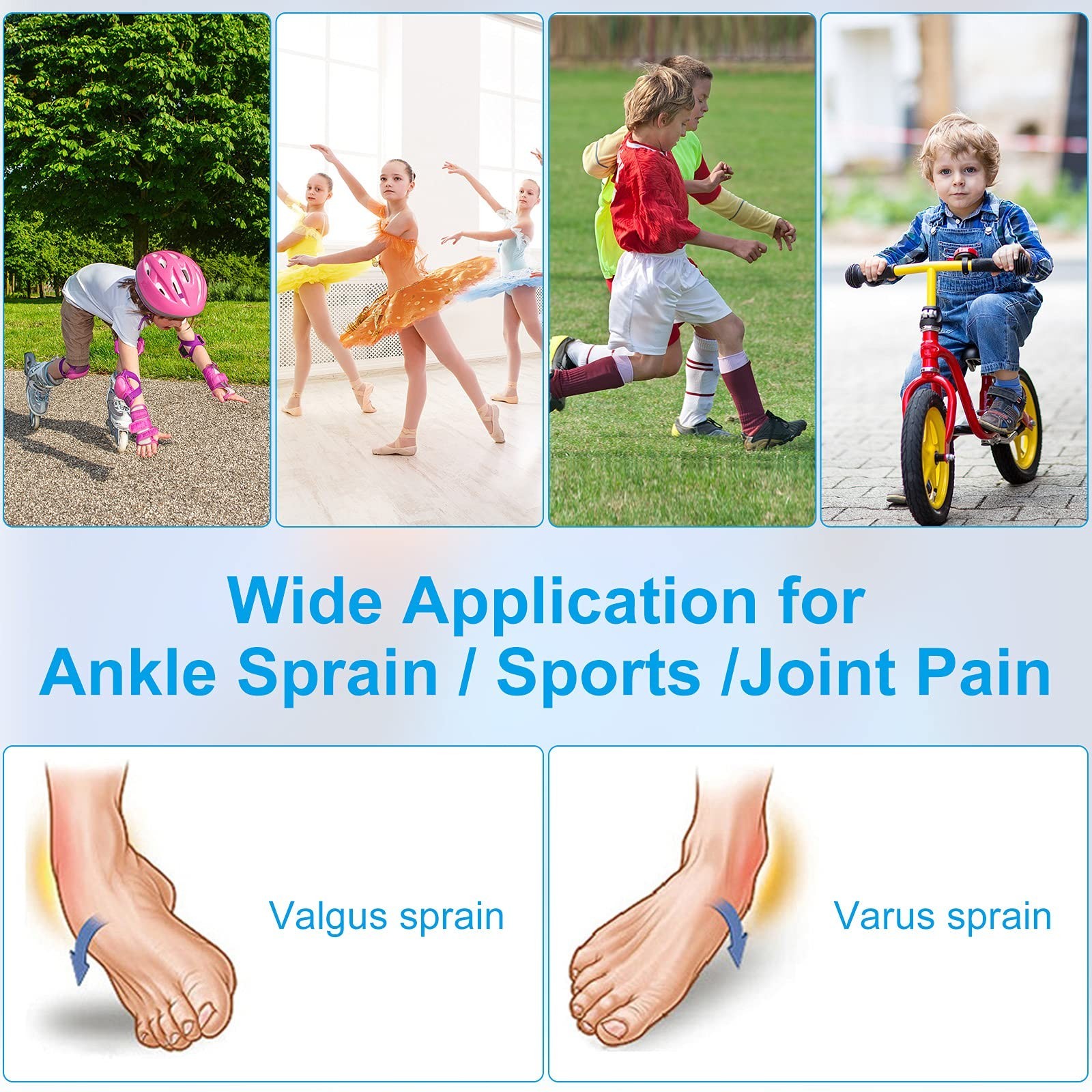 Kids Ankle Brace Supports Breathable Neoprene Ankle Stabilizer Adjustable Chi…
