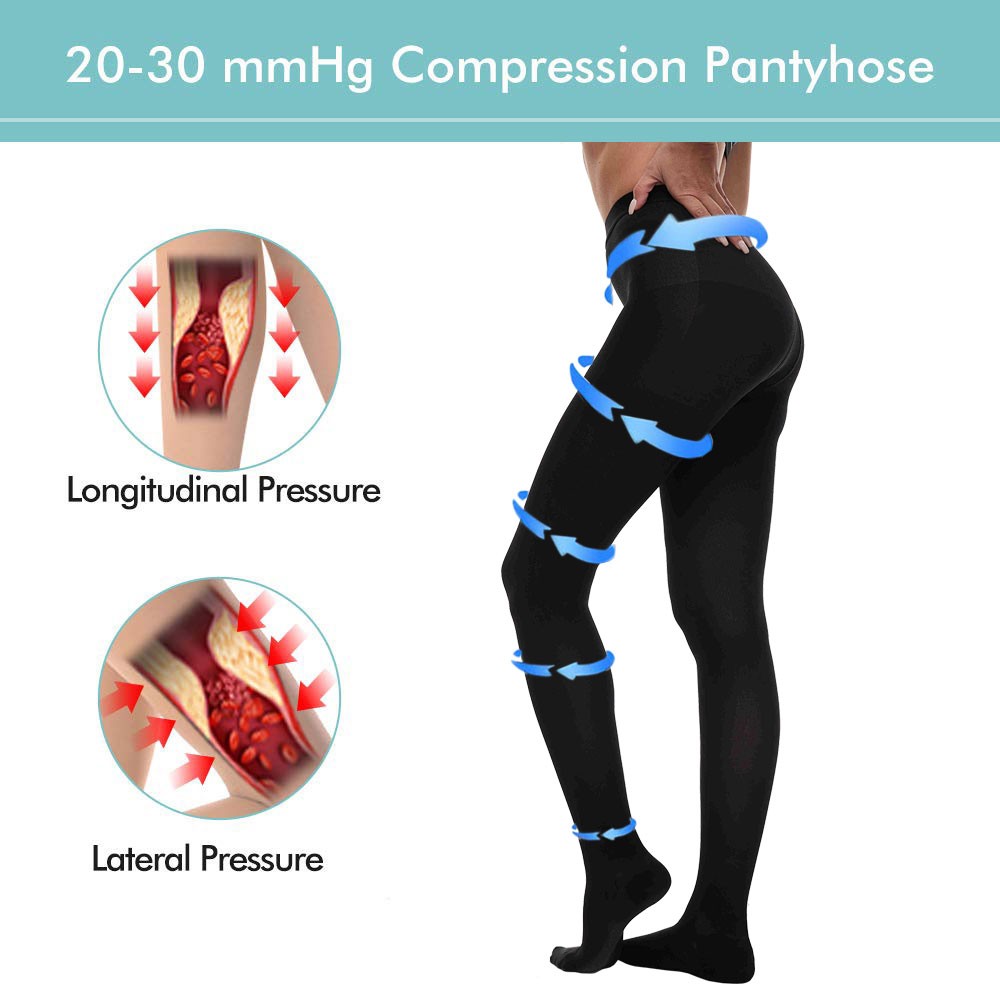 Compression Pantyhose Graduated Tights Prevent Varicose Veins & Swelling US