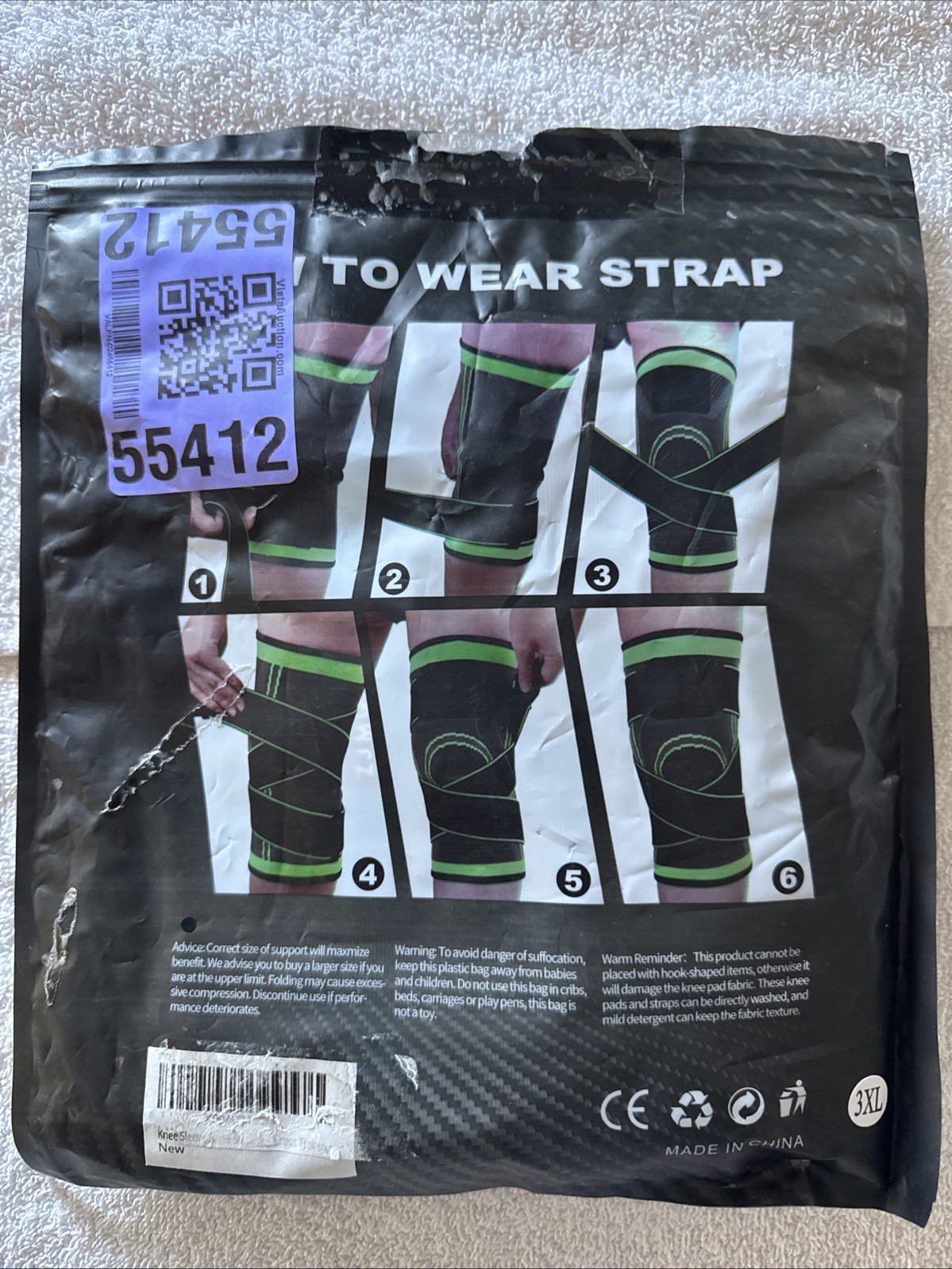 ZJMQJ Knee Brace with straps 3XL – Used Excellent Condition – 1 Brace