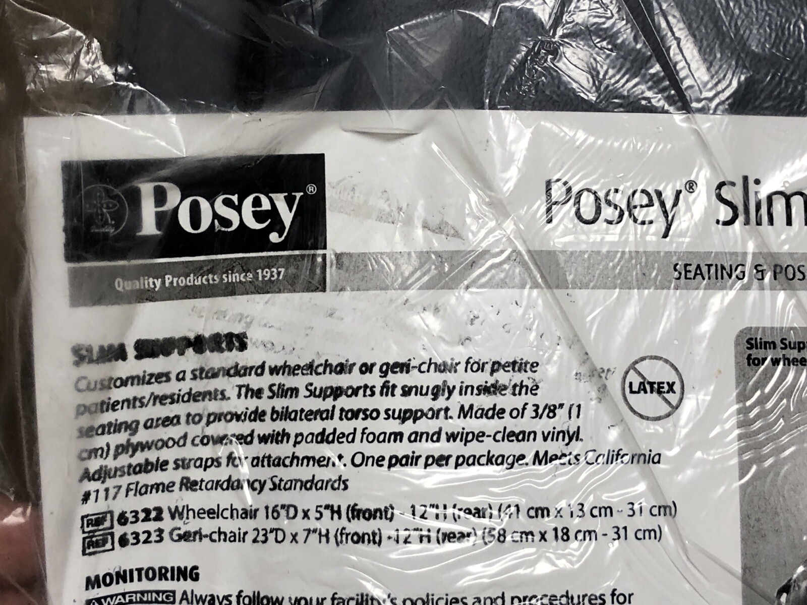 Posey Slim Support, Accessory for Wheelchair, 1 pair – Model 6322 #18