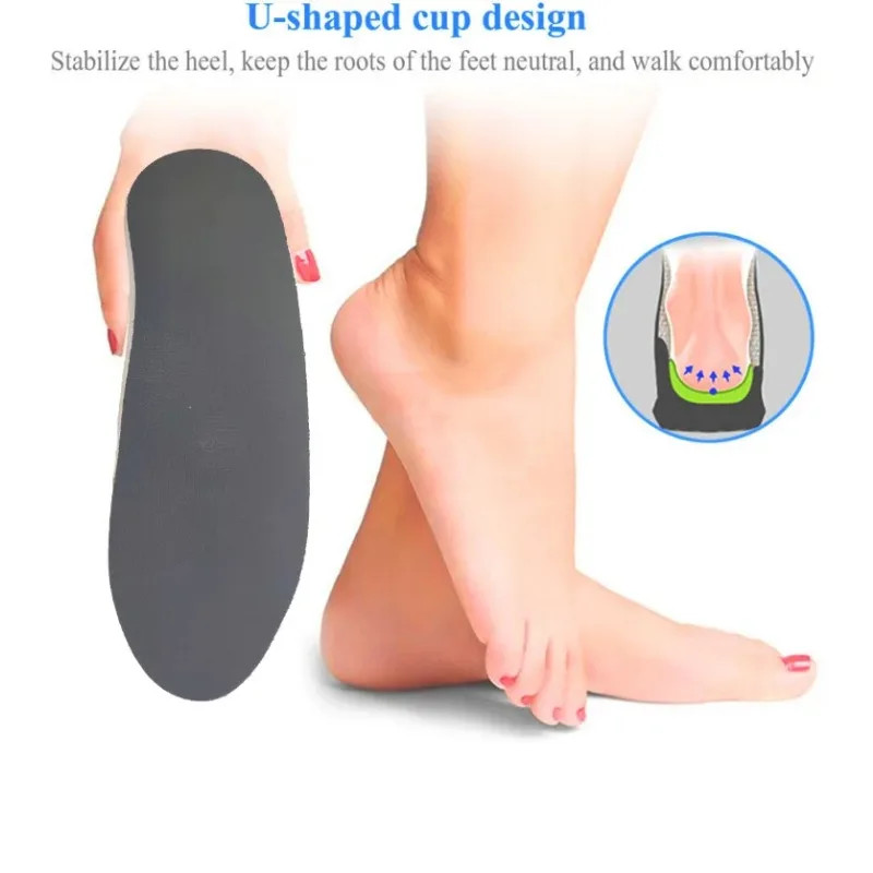 1pair Orthotic Insole Arch Support Flatfoot Orthopedic Insoles Movement Damping