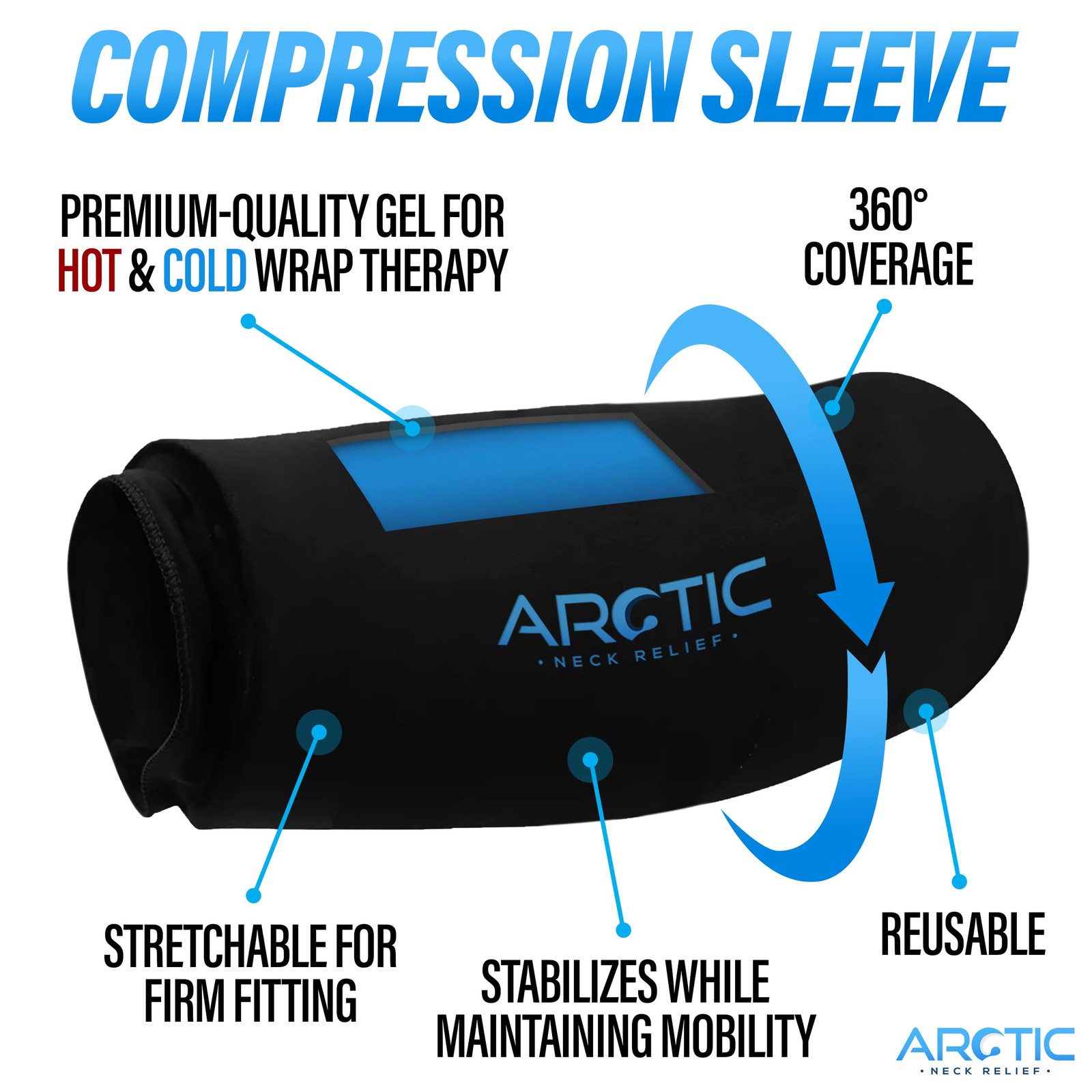 Two Pack | Elbow Ice Pack Wrap & Knee Ice Pack Wrap – Ice Sleeves, Reusable Gel