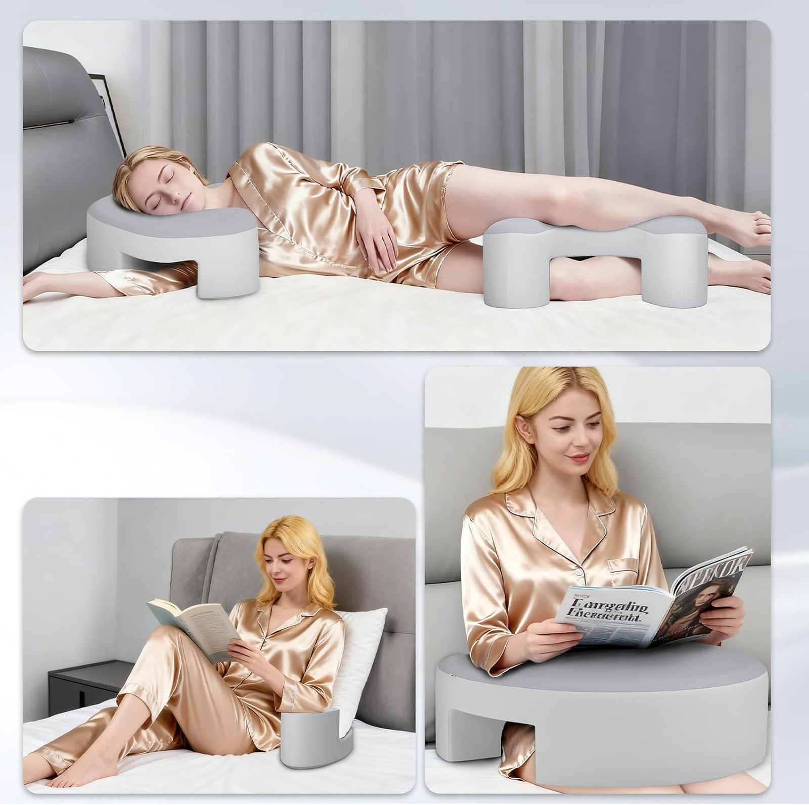 Side Sleeper Pillow with Arm Holes for Adults, Memory Foam Cervical Neck