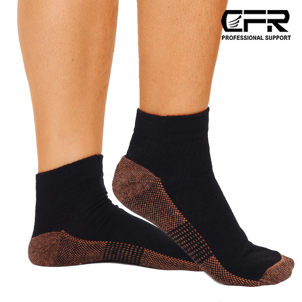 1/2/3Pairs Copper Compression Socks Plantar Fasciitis Arch Ankle Running Support