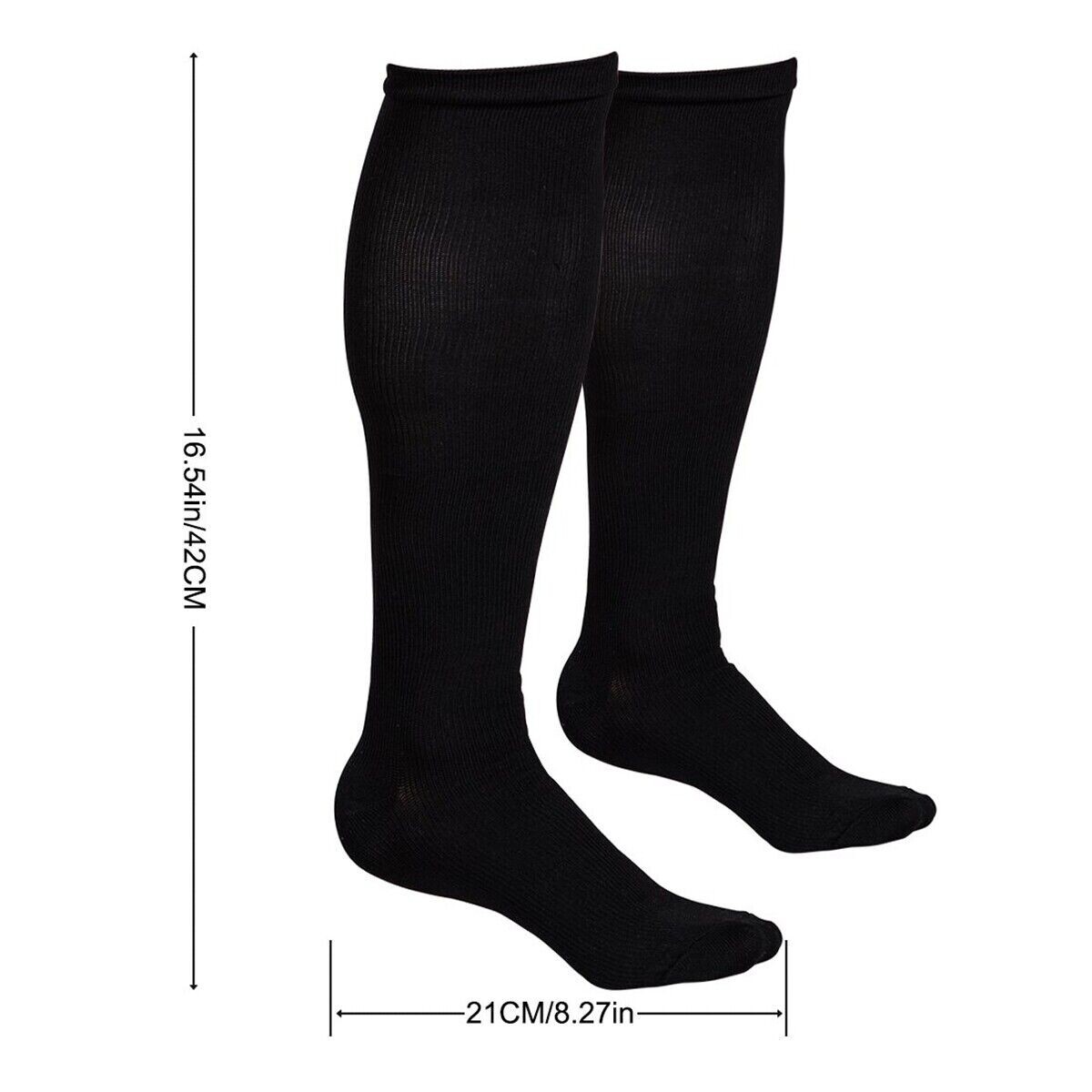 3XL Wide Calf Plus Size Compression Socks Women Men 15-20mm