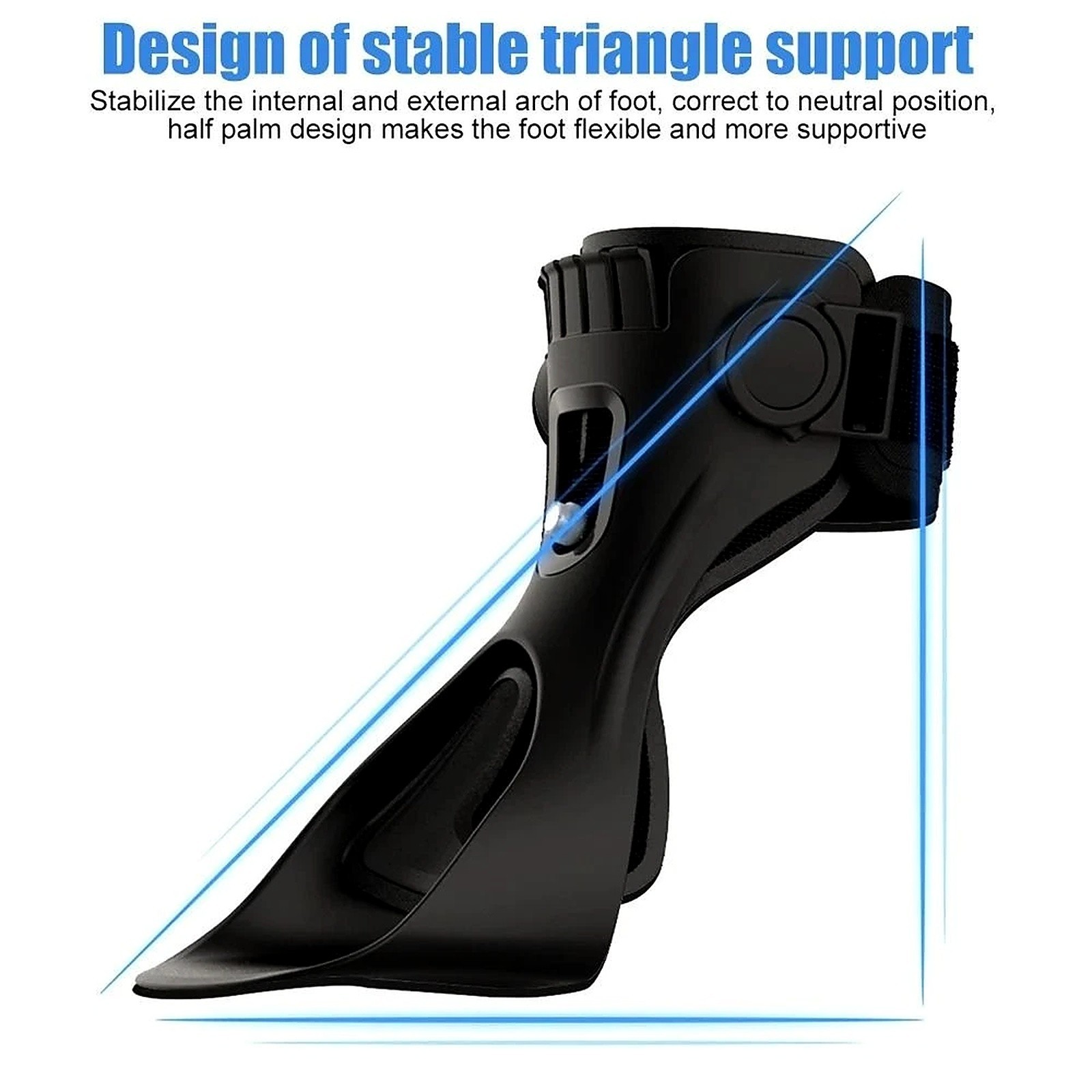 Drop Foot Ankle Brace Orthosis Support with Inflatable Airbag Adjustable