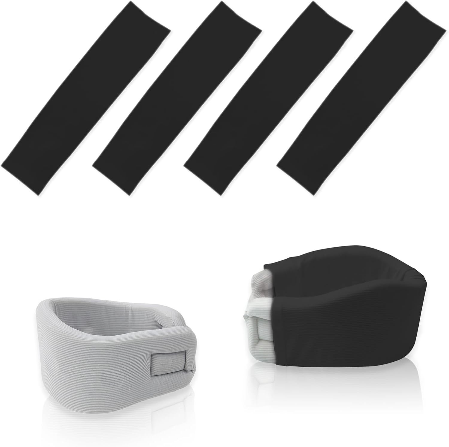 Breathable Black Neck Collar Covers – 4 Soft Protective Sleeves for Comfort