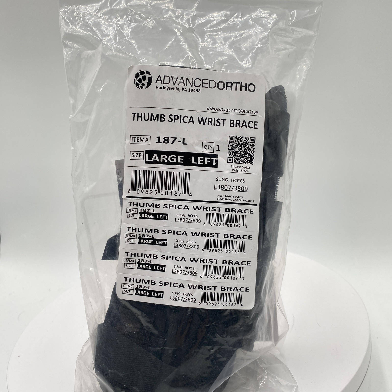 New Advanced Ortho Thumb Spica Wrist Brace Large Left 7.5-8.5 Wrist Circumferenc