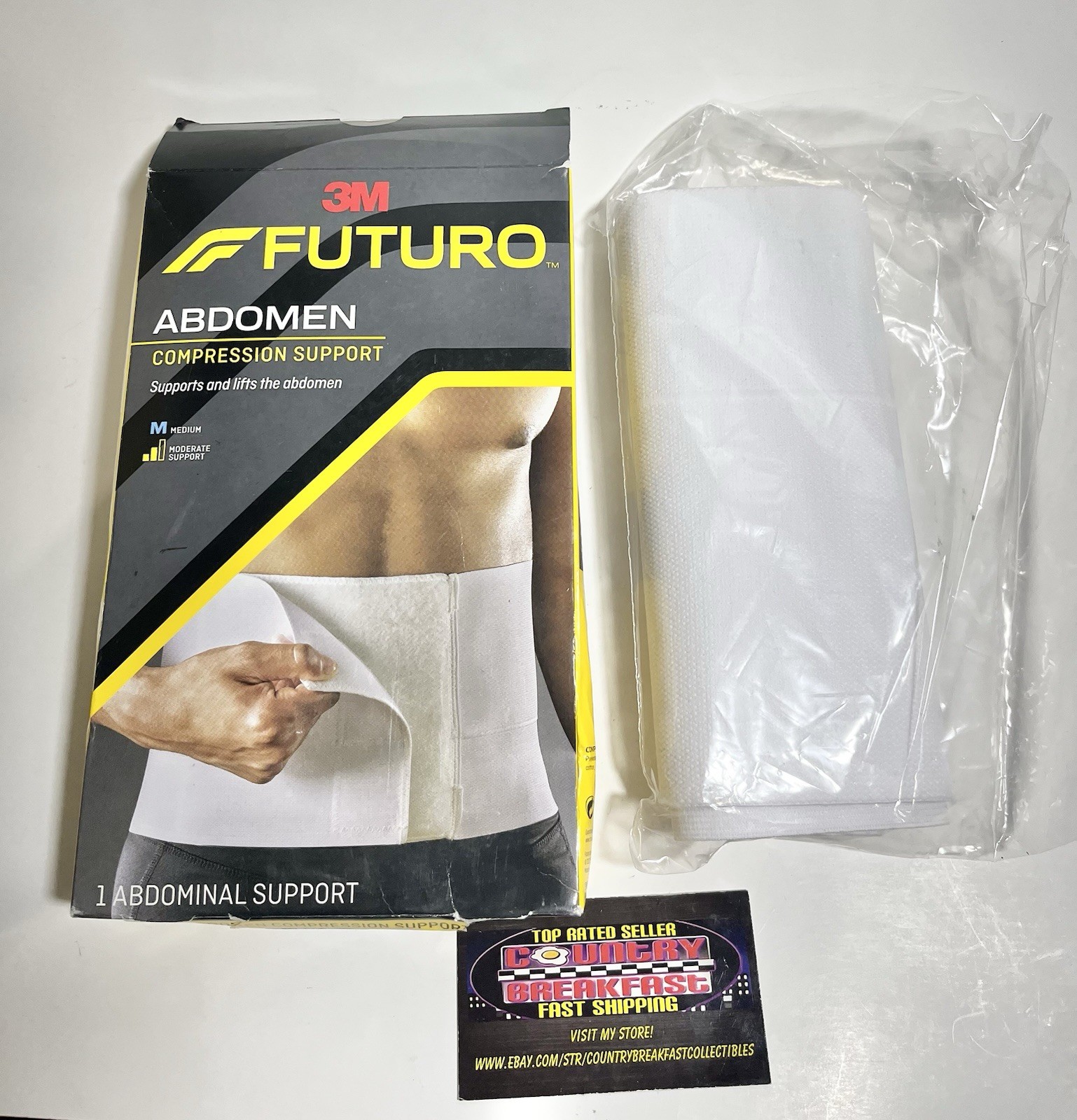 3M Futuro Abdomen Compression Surgical Binder Medium Moderate Support 46201 3 PK