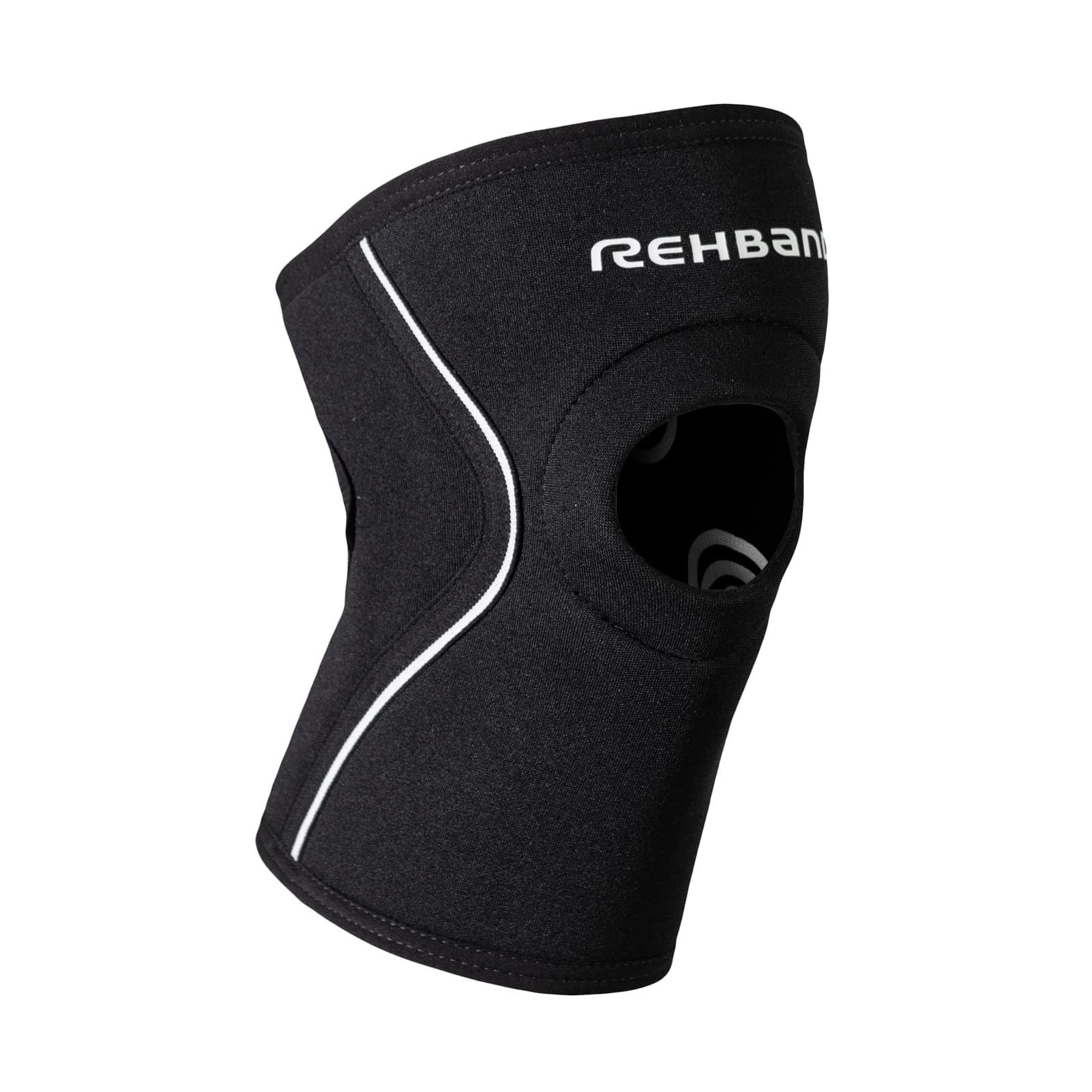 Open Patella Knee Brace 5mm Neoprene Supportive Sleeve Protection Black Large