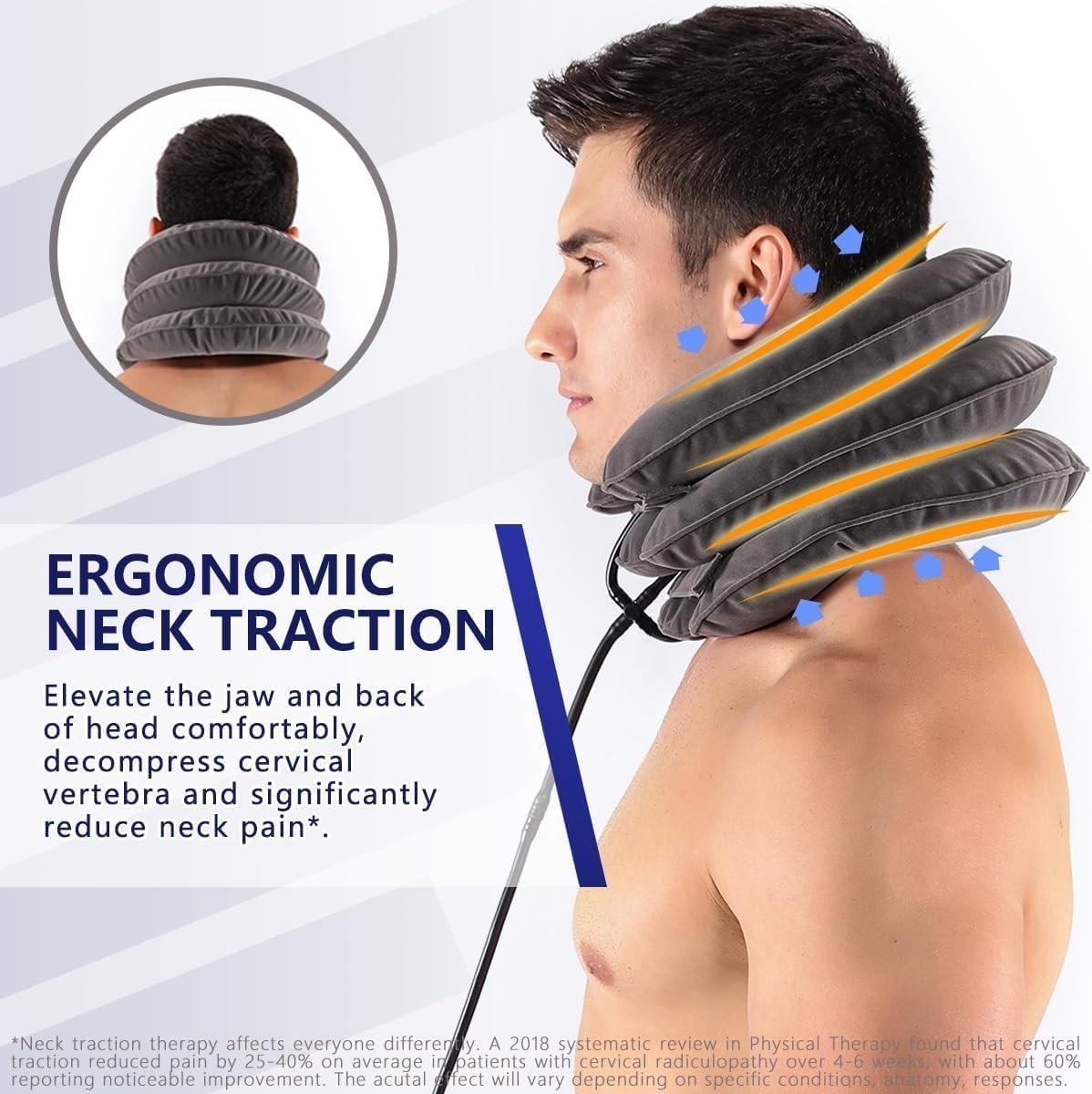 Adjustable Neck Traction Pillow – Lightweight & Portable