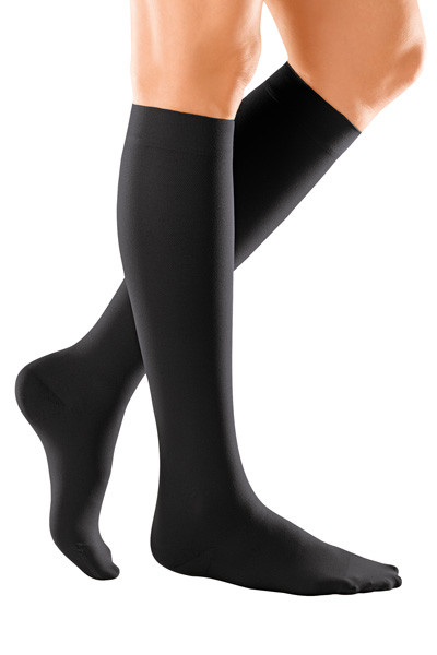 duomed soft below knee BLACK or SAND support stockings varicose vein compression