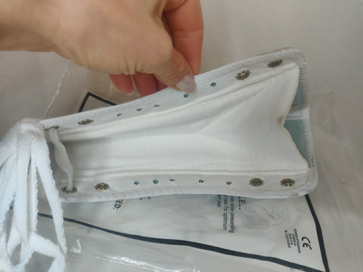 SWEDE-O Ankle Lok Brace Size XXL (US Size 15+) White Lace/Strap ~Good