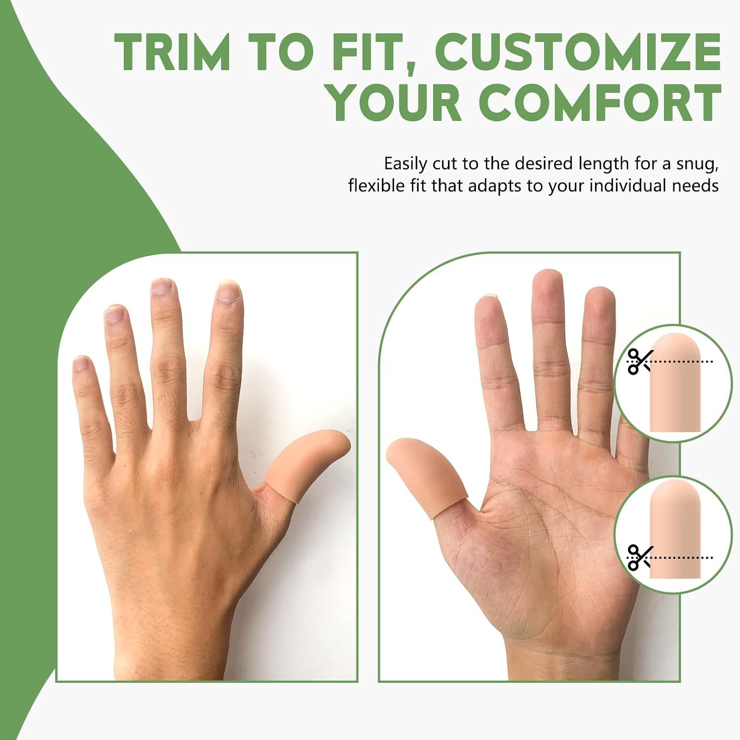 Reusable Gel Thumb Sleeves – 10 Pack Silicone Finger Protectors for Pain Relief