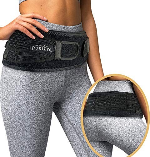 Sacroiliac Hip Belt for Sciatica Relief | Pelvic & Lower Back Pain Support, Blac