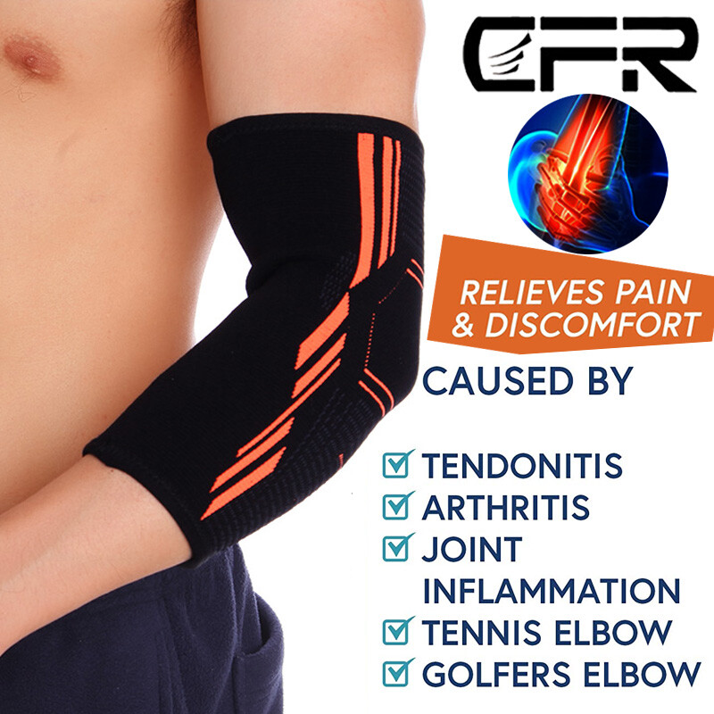 Elbow Brace Compression Support Sleeve Arthritis Tendonitis Reduce Joint Pain