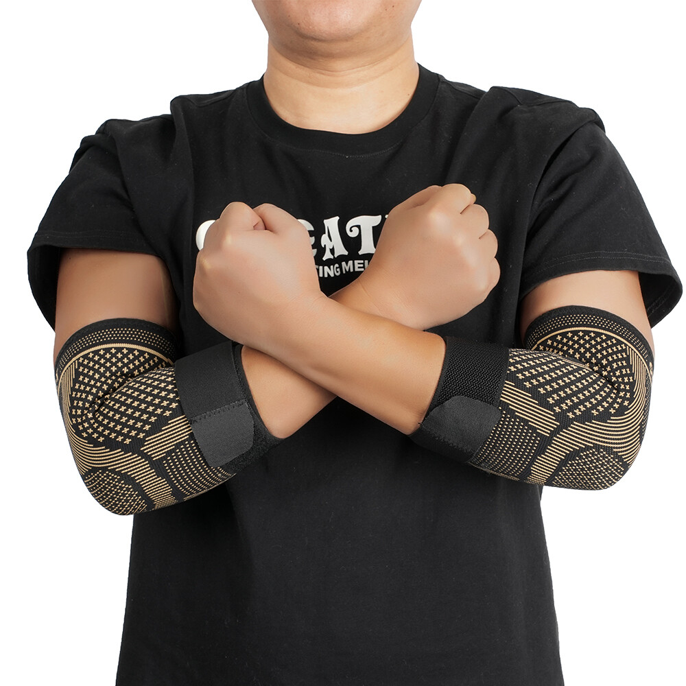 Copper Elbow Brace Support Compression Sleeve Arthritis Tendonitis Joint Pain US