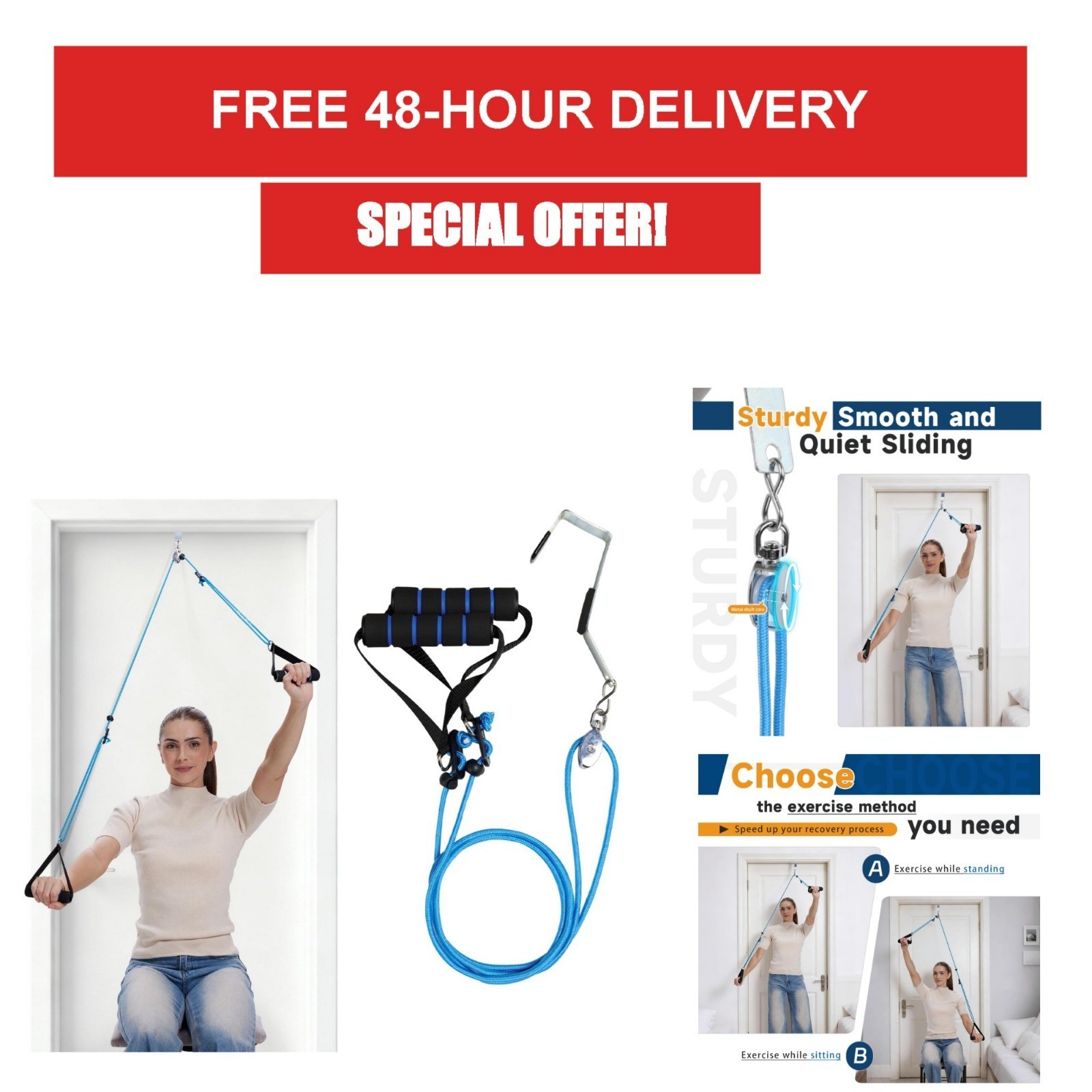 Shoulder Pulley for Physical Therapy – Rehab System for Shoulder Recovery
