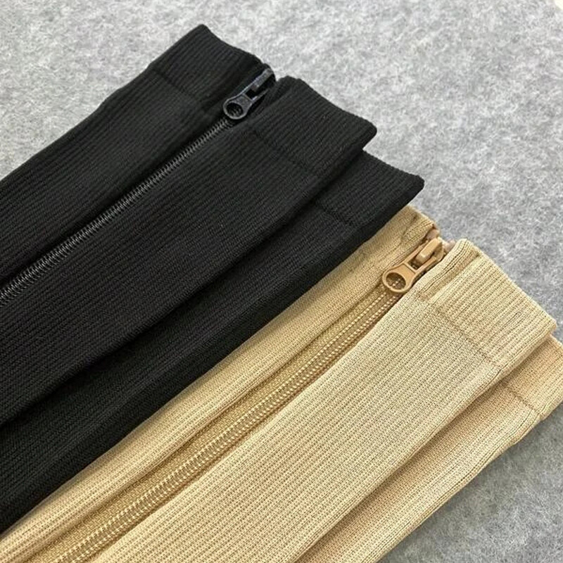 Copper Compression Support Zipper Socks Graduated Stocking Men Women 20-30mmHg