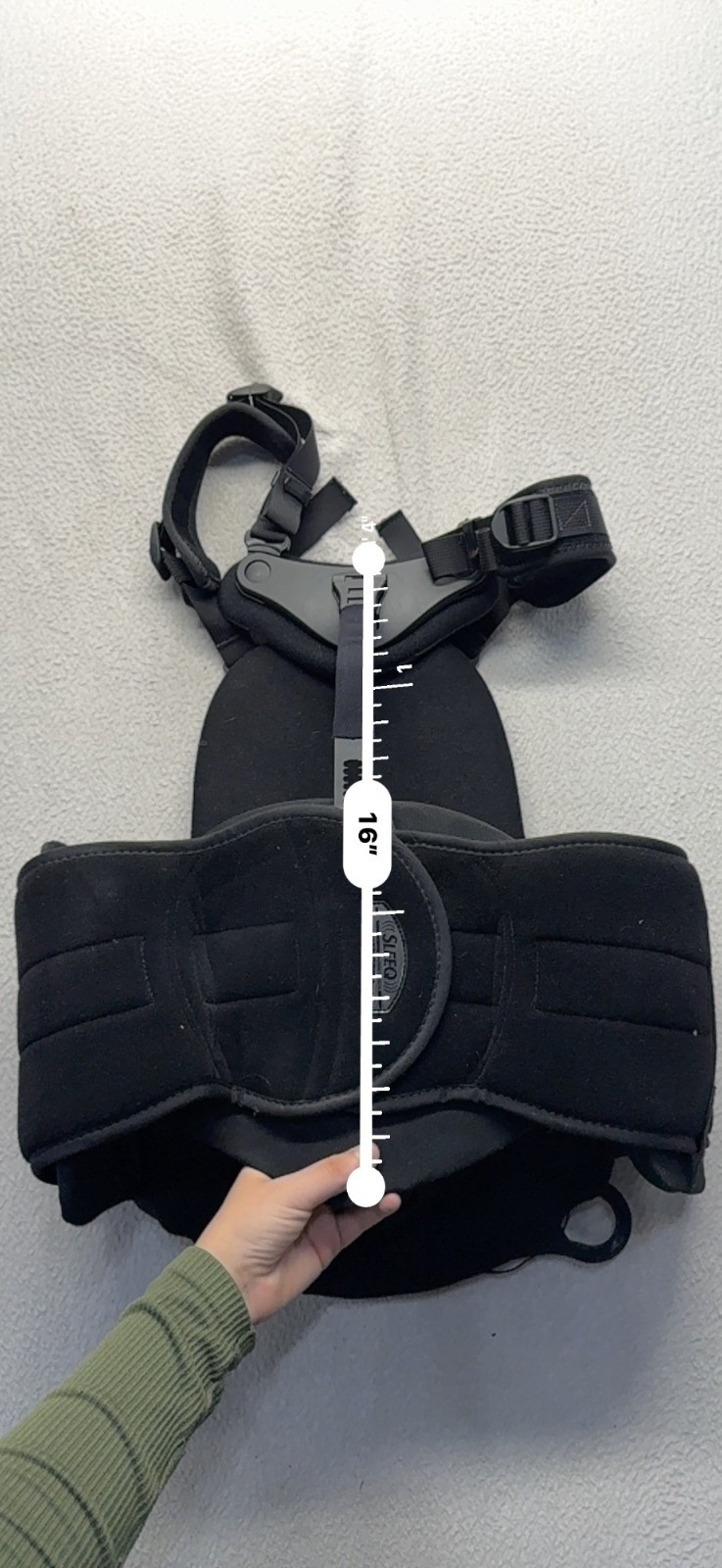 Sleek Adjustable Back Brace With Shoulder Straps By Thuasne & Sleeq Black 109B