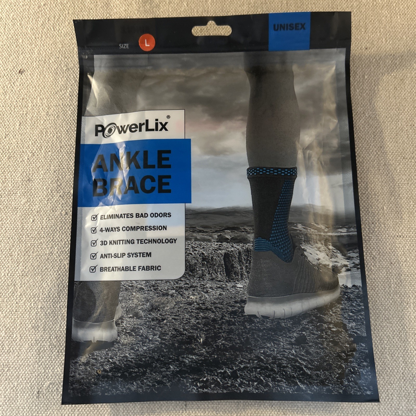 Powerlix Ankle Brace Pair Of Large Size unisex