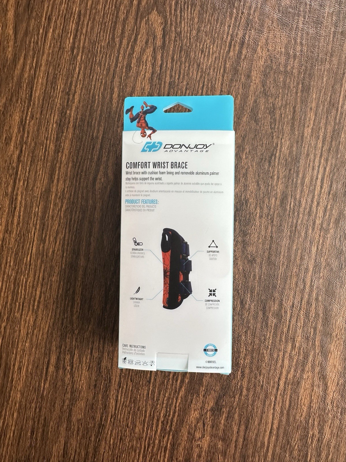 DonJoy Advantage Marvel Spider-Man Youth Adjustable Lightweight Wrist Brace