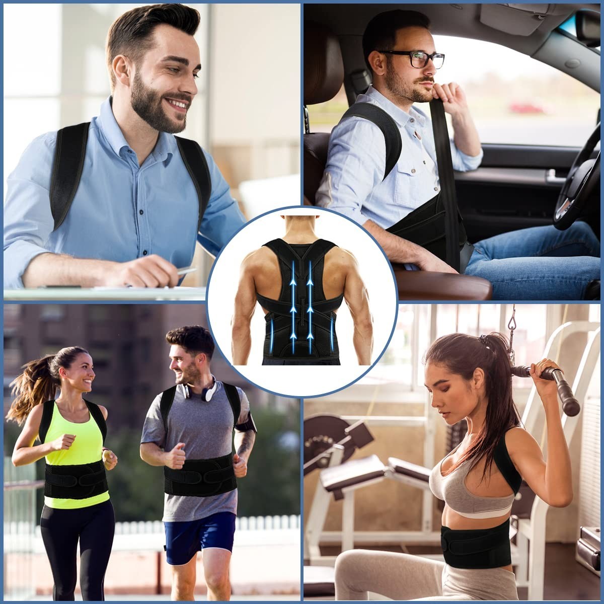 Adjustable Back Brace Posture Corrector for Pain Relief – Waist, Back & Shoulder