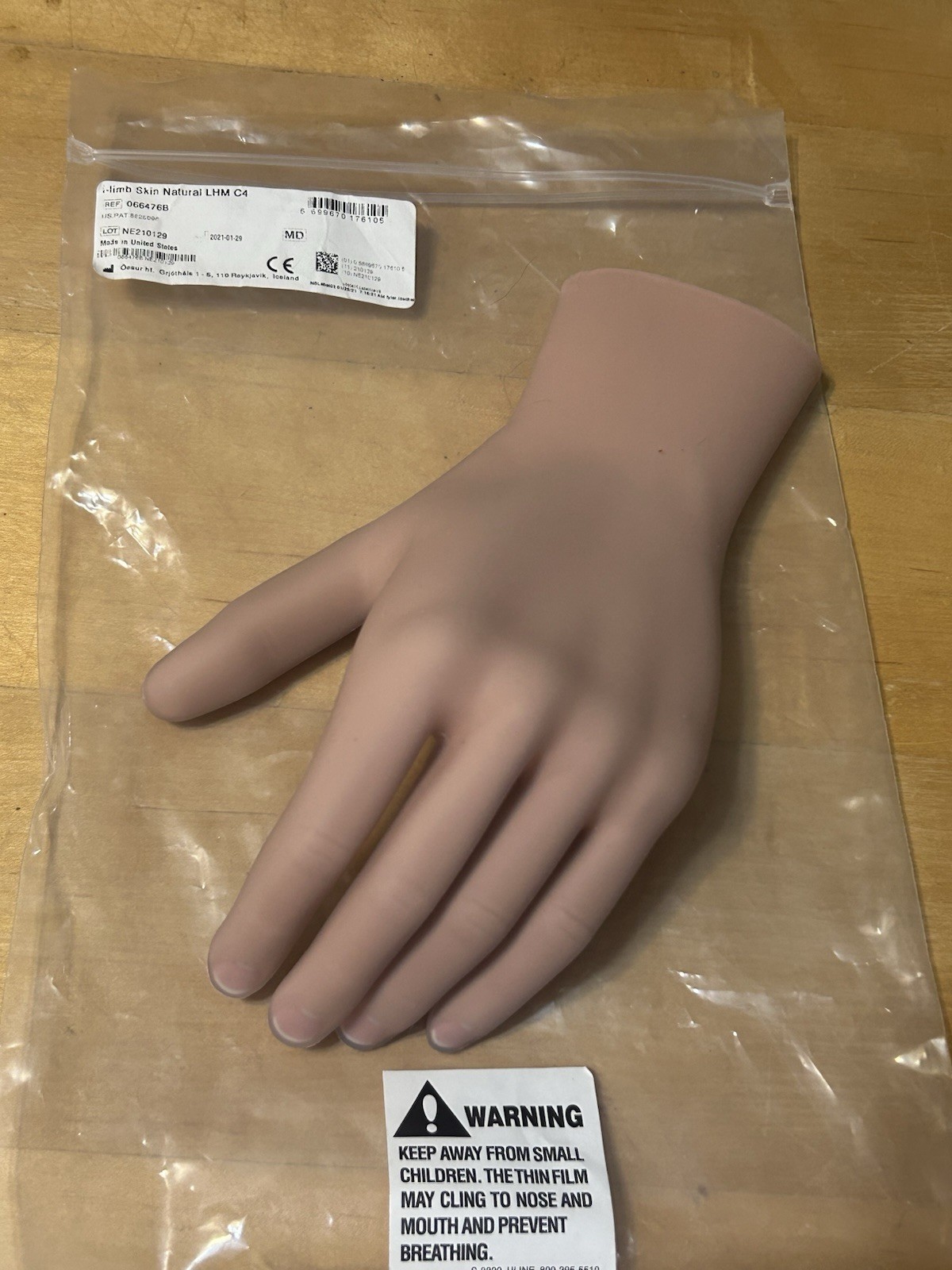 I-limb Skin Natural Left Hand Prosthetic Cover New In Package! C4 Color