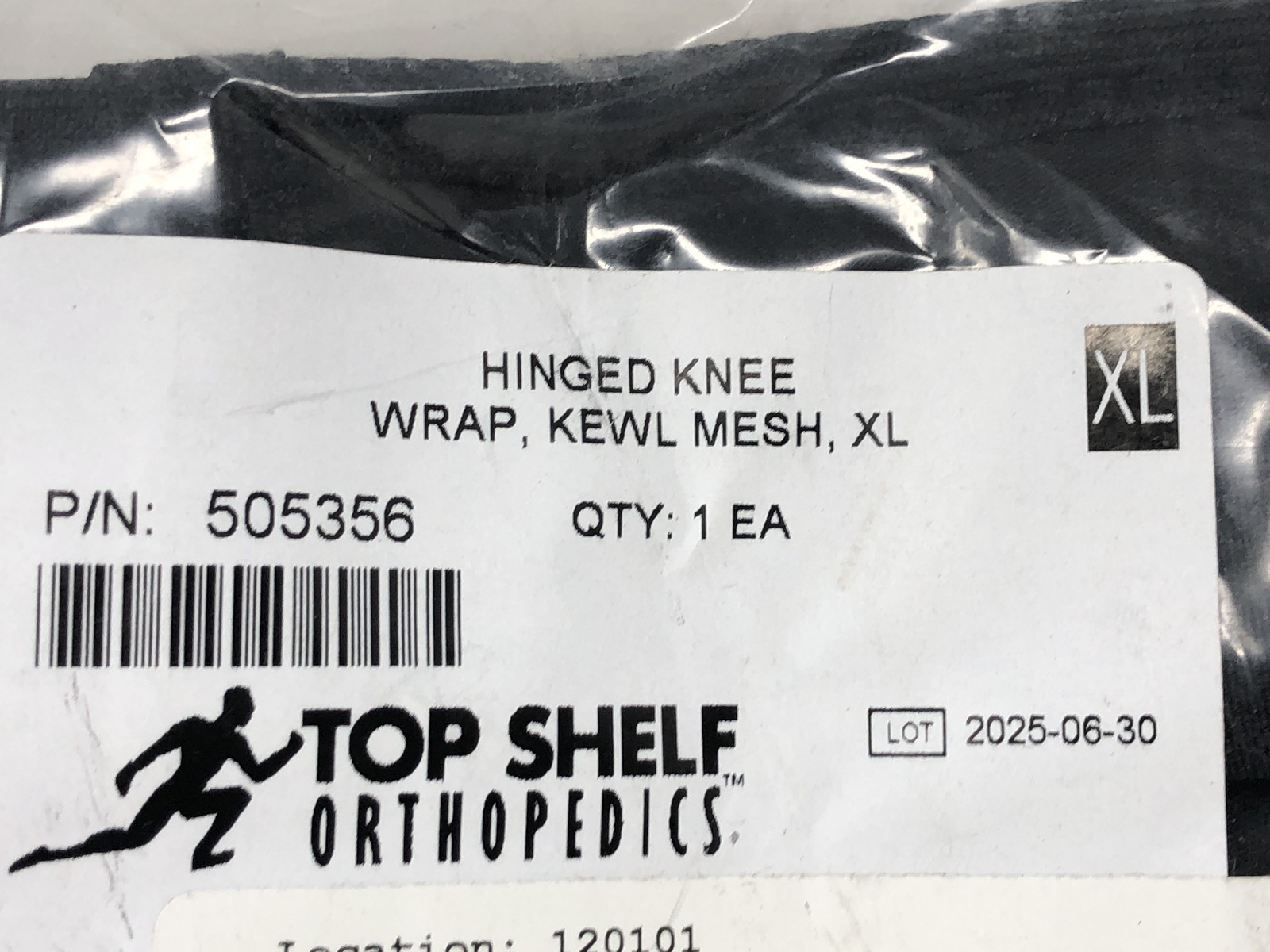 Top Shelf Orthopedics Hinged Knee Wrap Mesh Universal XL 505356 – Black