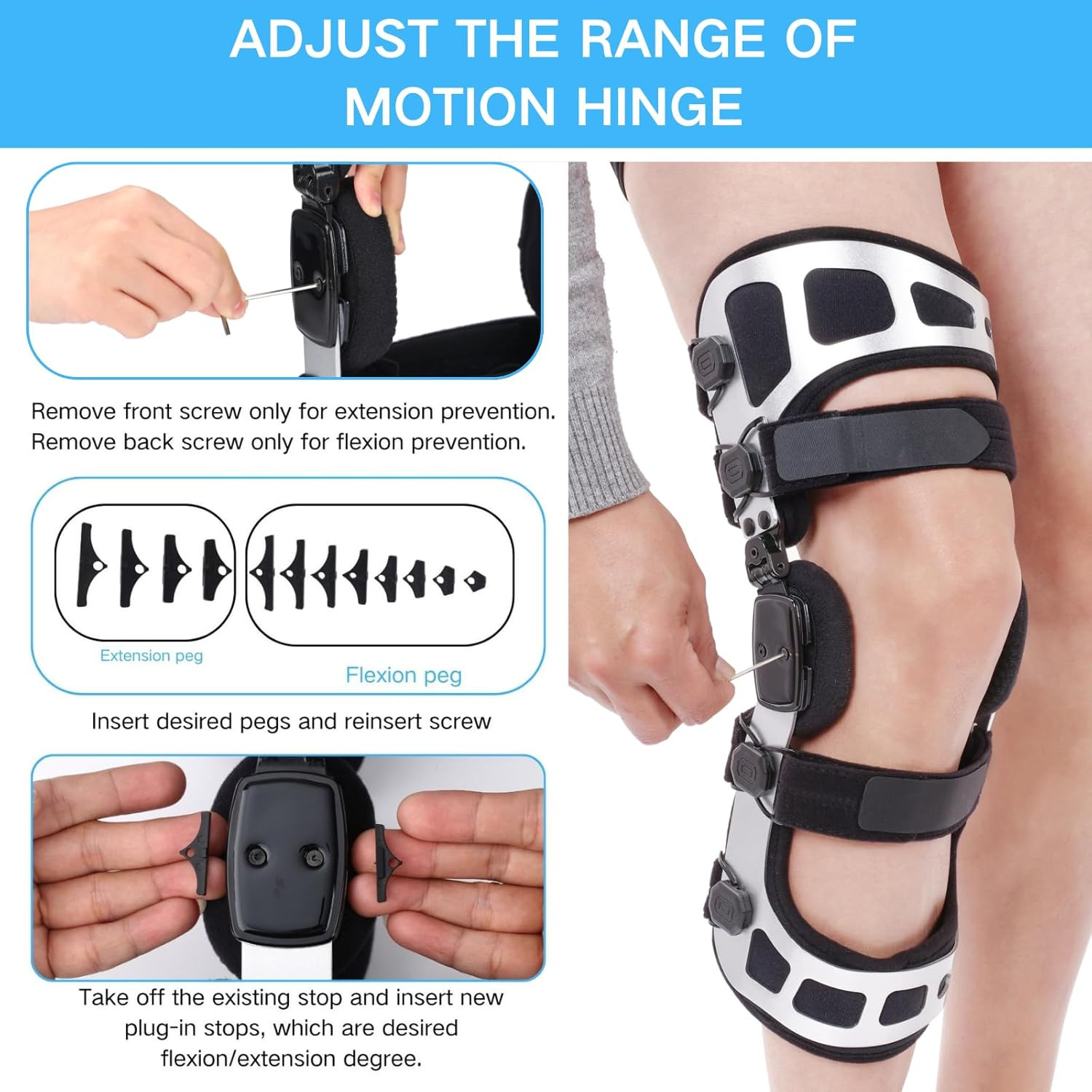 Dual Unloader Knee Brace for ACL, PCL, Osteoarthritis & Meniscus Support