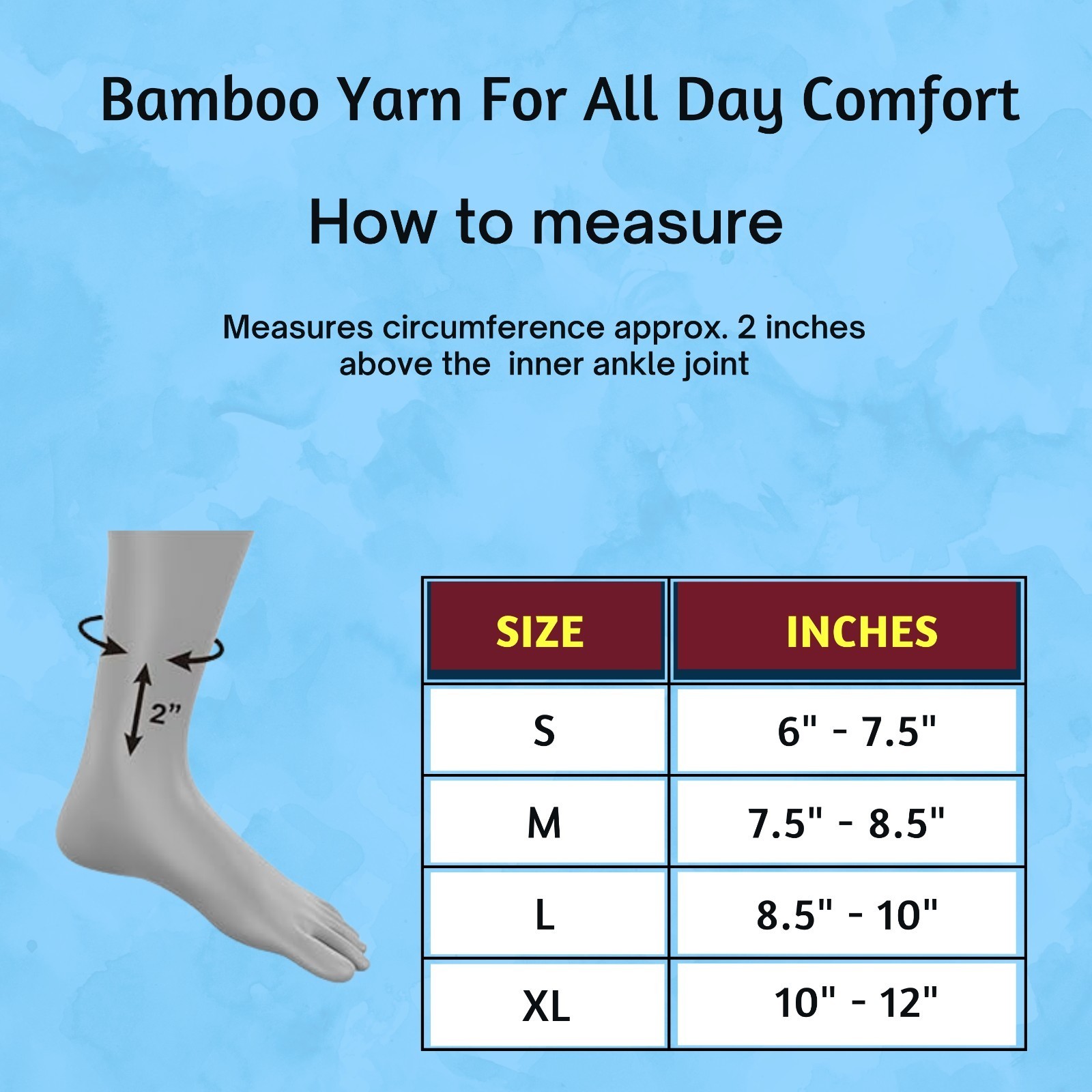 Pair 1 BAMBOO COMPRESSION ANKLE SUPPORT BRACE GUARD ARTHRITIS PAIN SPORTS