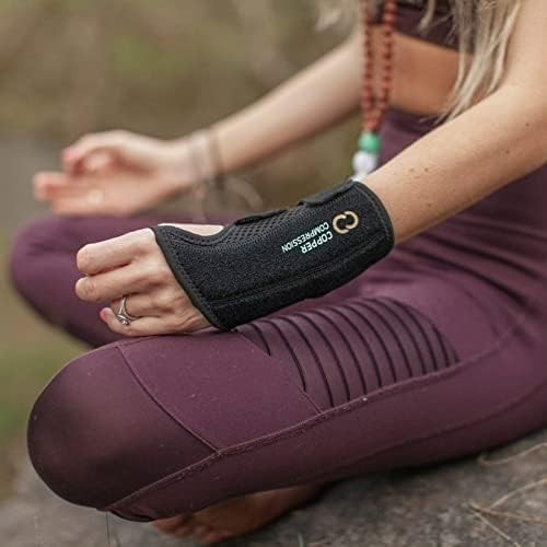 Advanced Wrist Brace – Copper Infused Adjustable Orthopedic Support Splint fo…