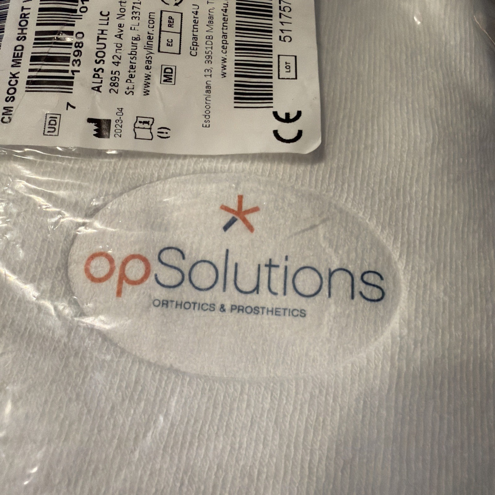 Bundle of 12 ALPS Prosthetic Coolmax Sock MED Short w/ hole NEW Factory Sealed