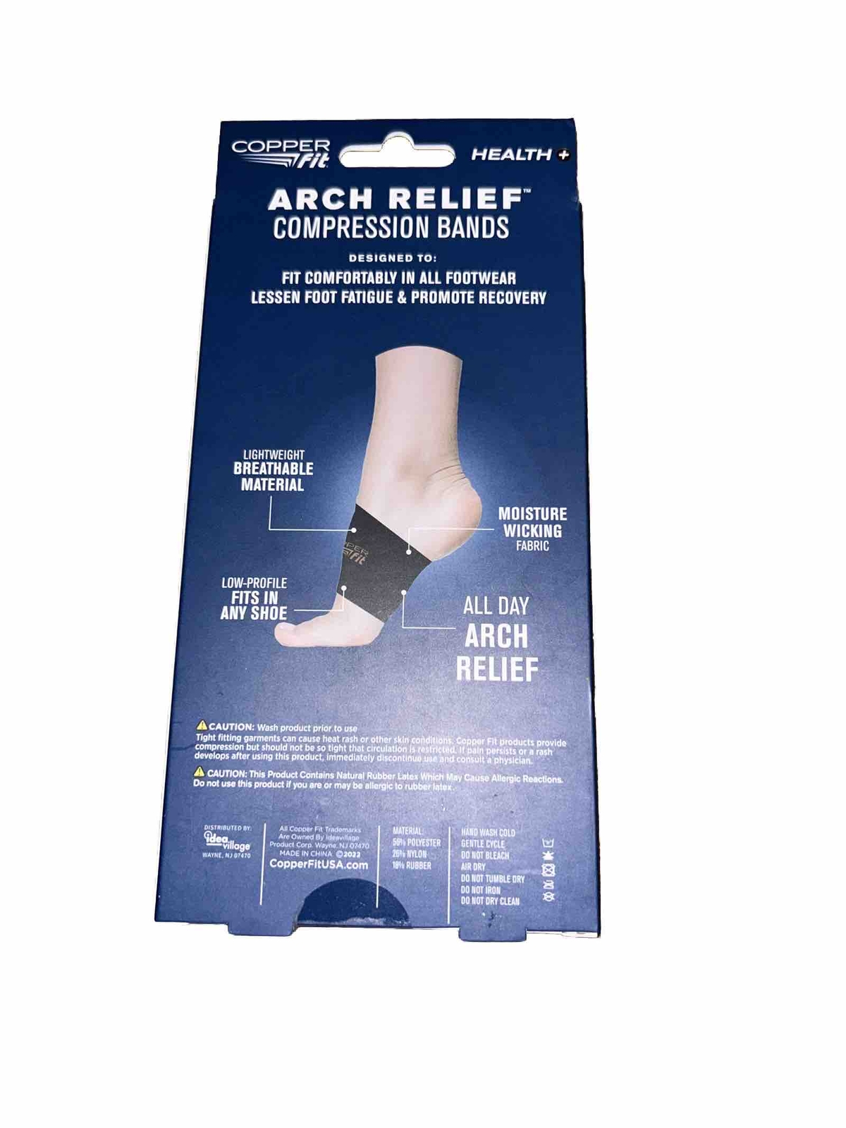 Copper Fit Arch Relief Compression Bands, Professional Grade Plantar Fascitis