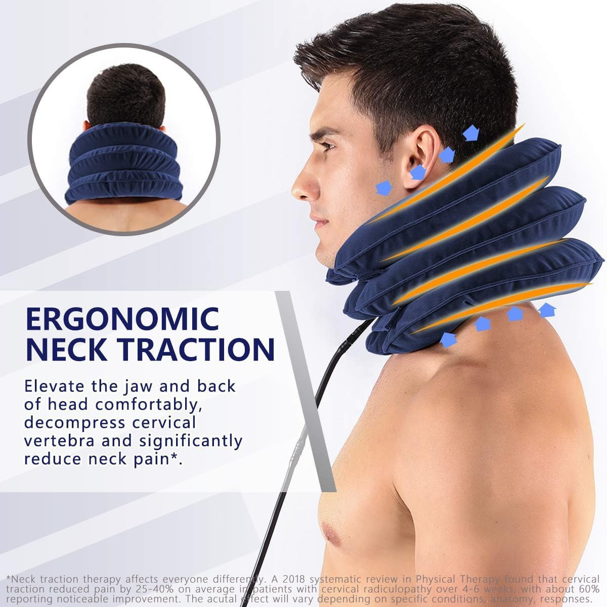 Cervical Neck Traction Device for Instant Neck Pain Relief – Inflatable & Adjust
