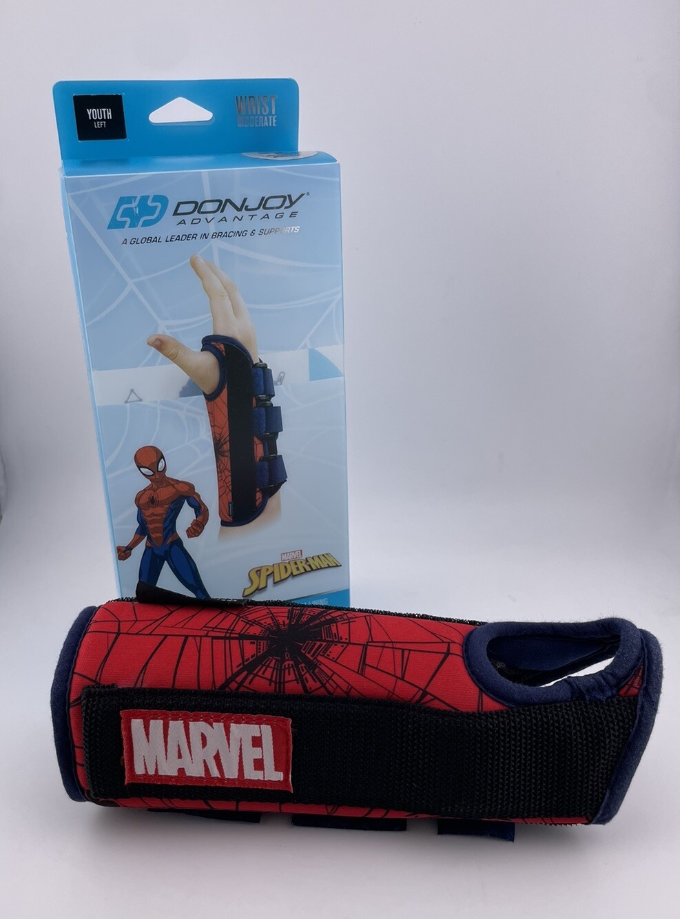 DonJoy Advantage Wrist Brace Featuring Marvels Spider-Man Youth Left Size XS